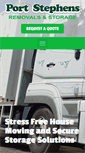 Mobile Screenshot of portstephensremovals.com.au